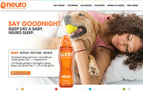 Home page of the Drink Neuro Corporate Site at http://www.drinkneuro.com